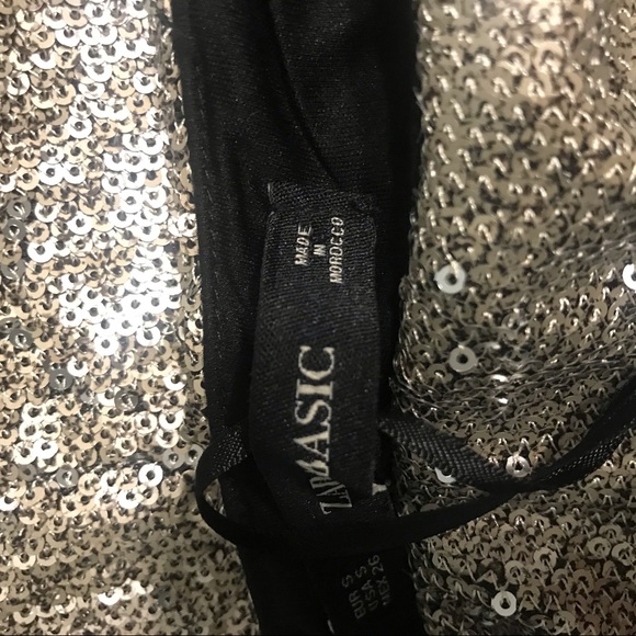 Zara Sequin  Wrap Knot Skirt Silver Size S… - Picture 7 of 10